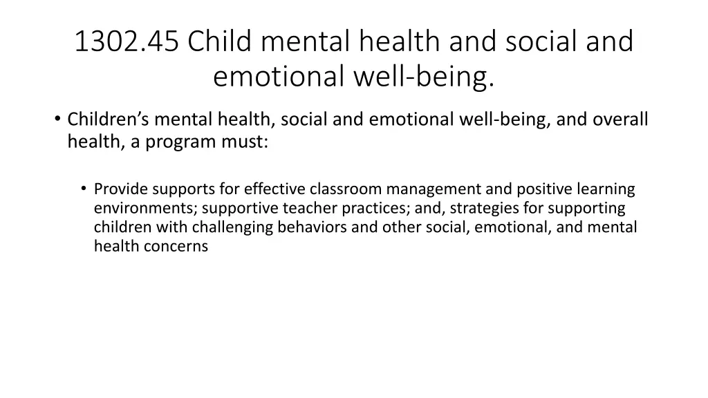 1302 45 child mental health and social