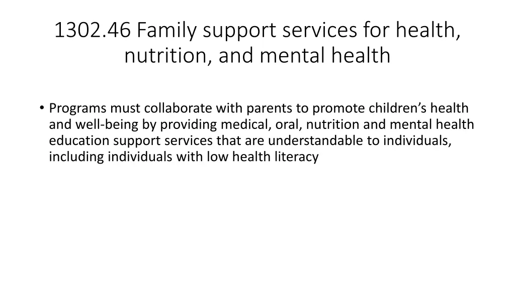 1302 46 family support services for health