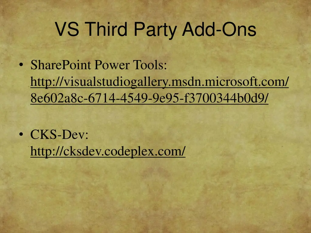 vs third party add ons