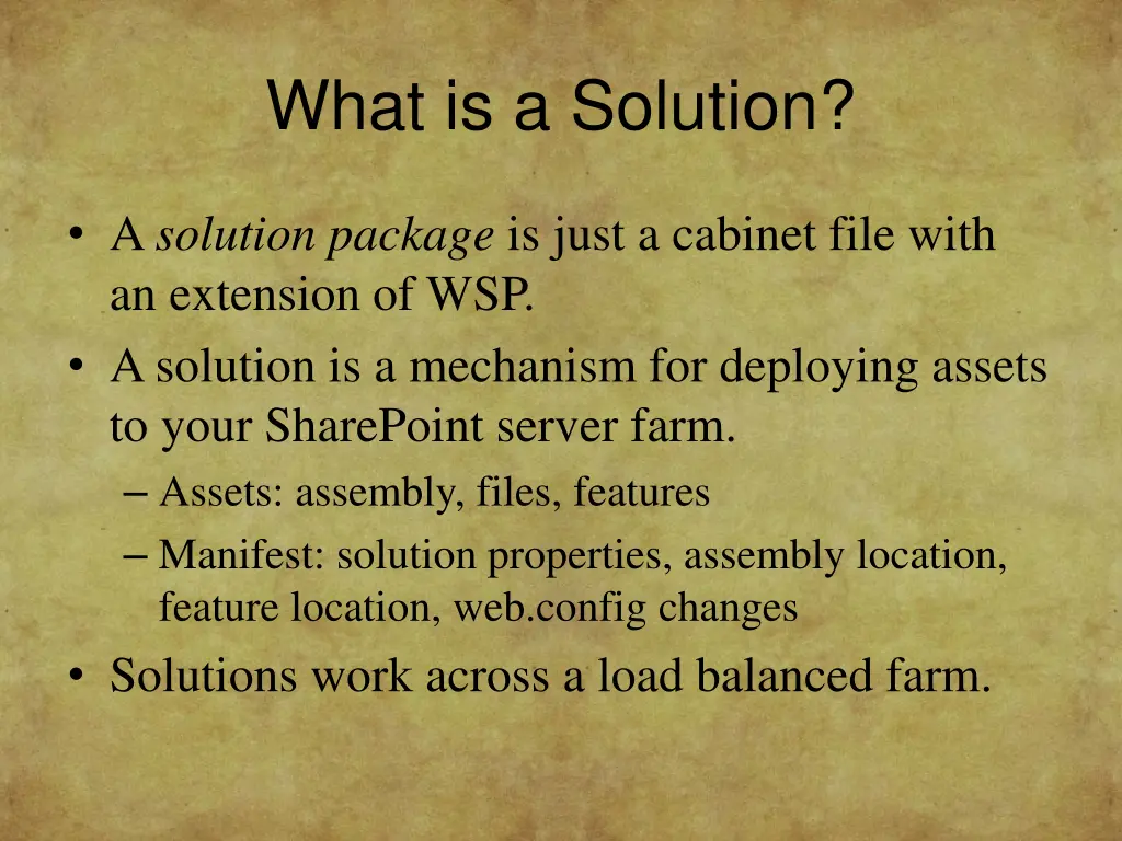 what is a solution