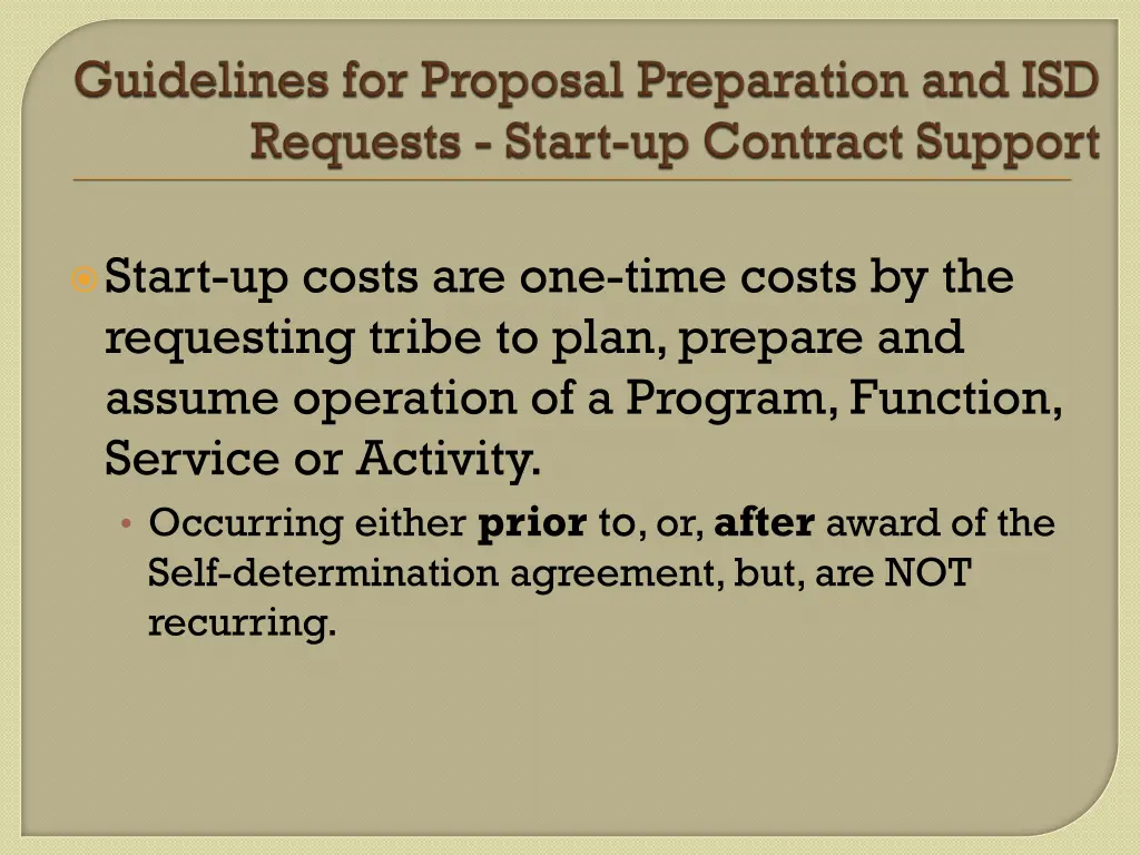 start up costs are one time costs