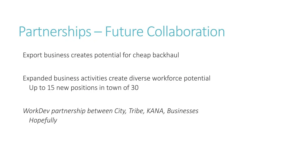 partnerships future collaboration