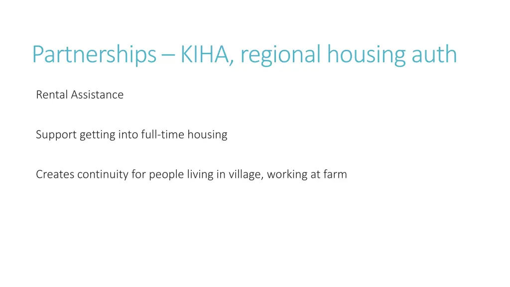 partnerships kiha regional housing auth