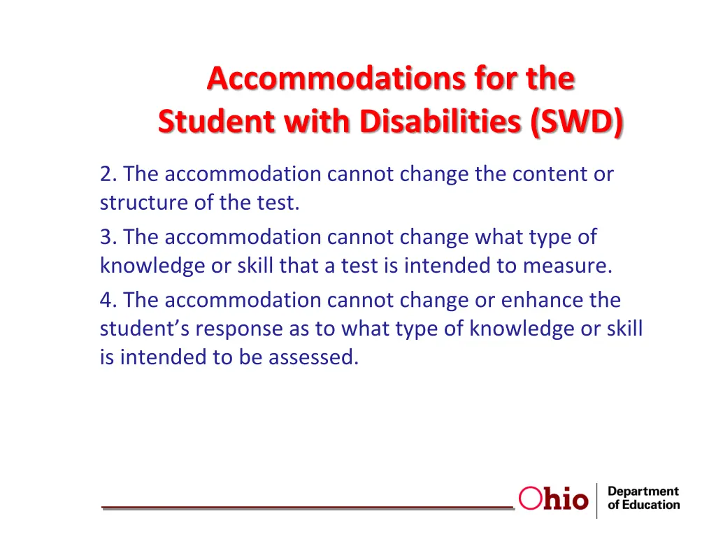 accommodations for the student with disabilities 1