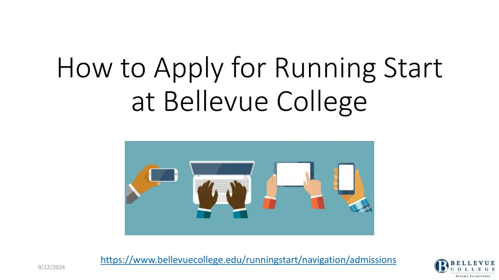 how to apply for running start at bellevue college