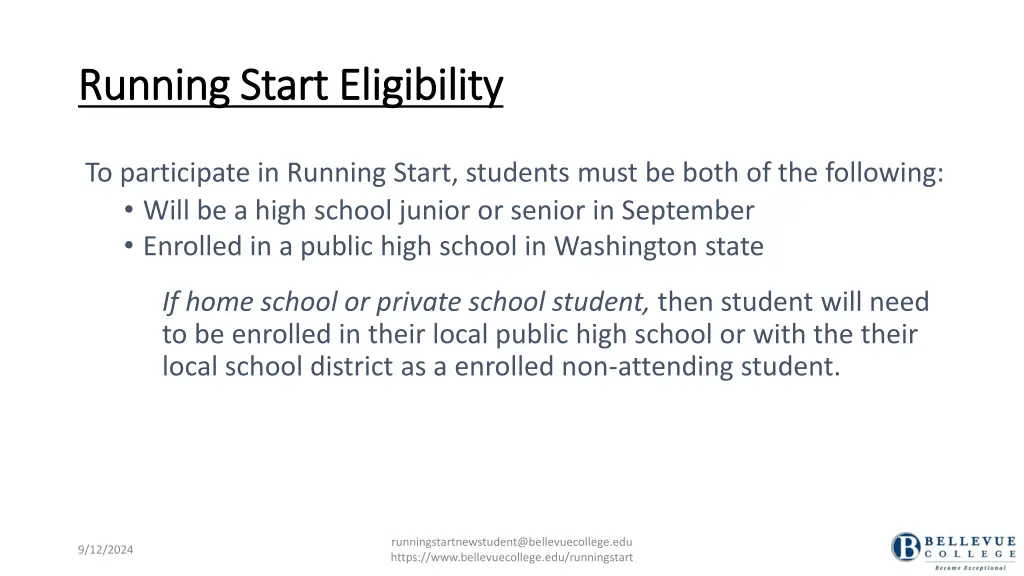 running start eligibility running start