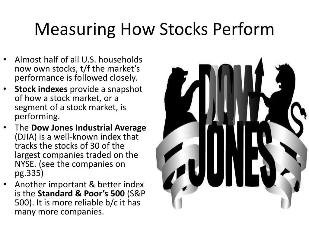 measuring how stocks perform