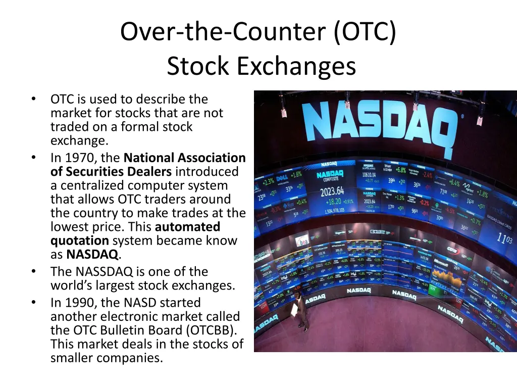 over the counter otc stock exchanges