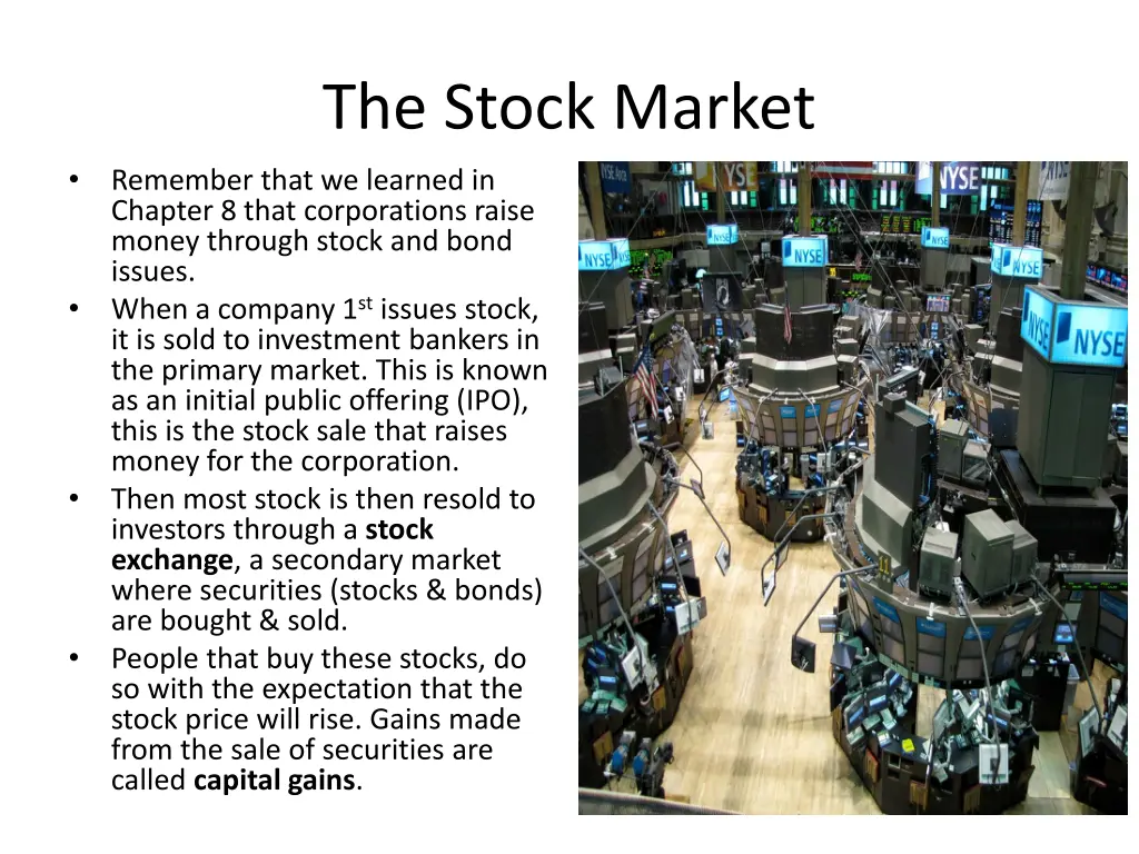 the stock market