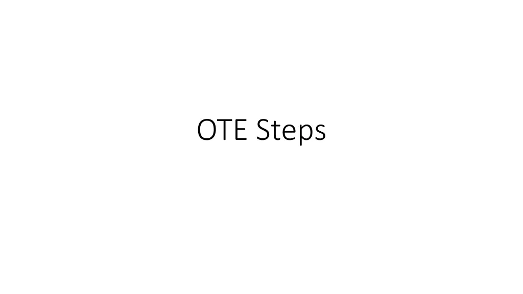 ote steps