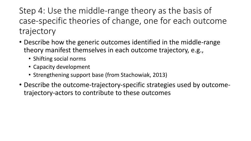 step 4 use the middle range theory as the basis