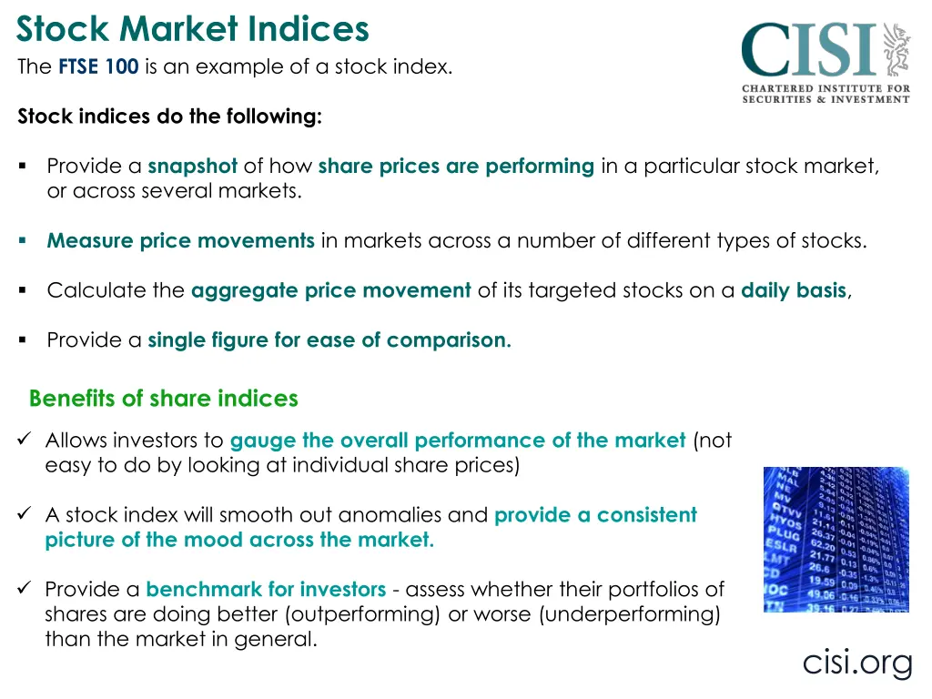 stock market indices 1