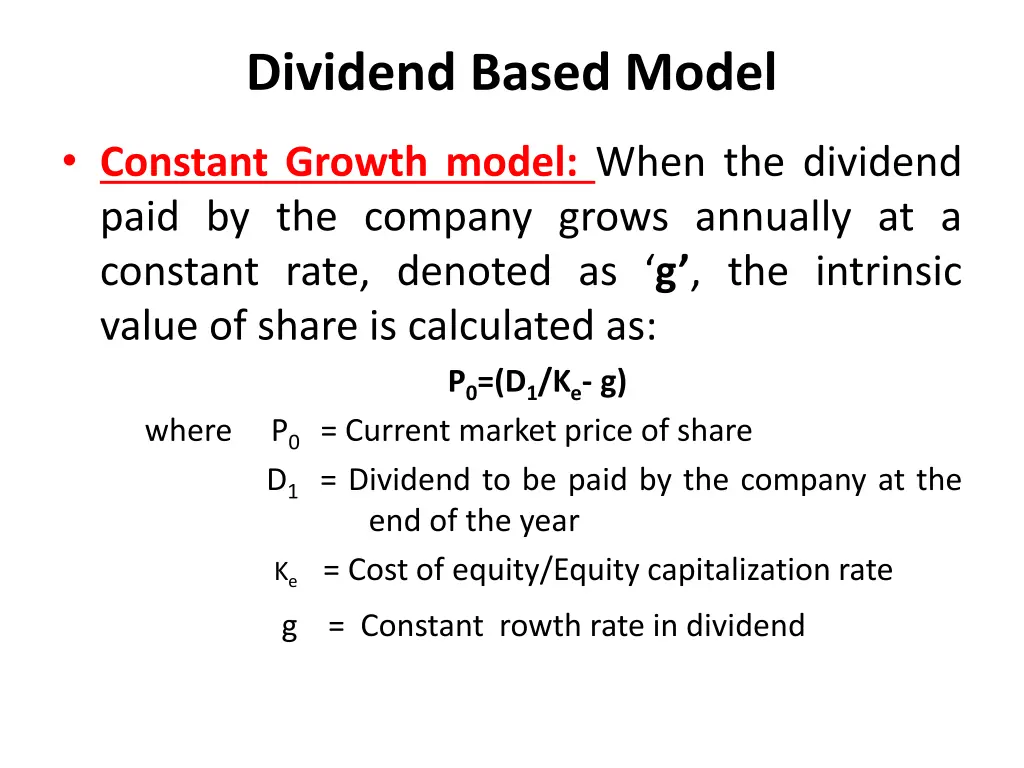 dividend based model 1