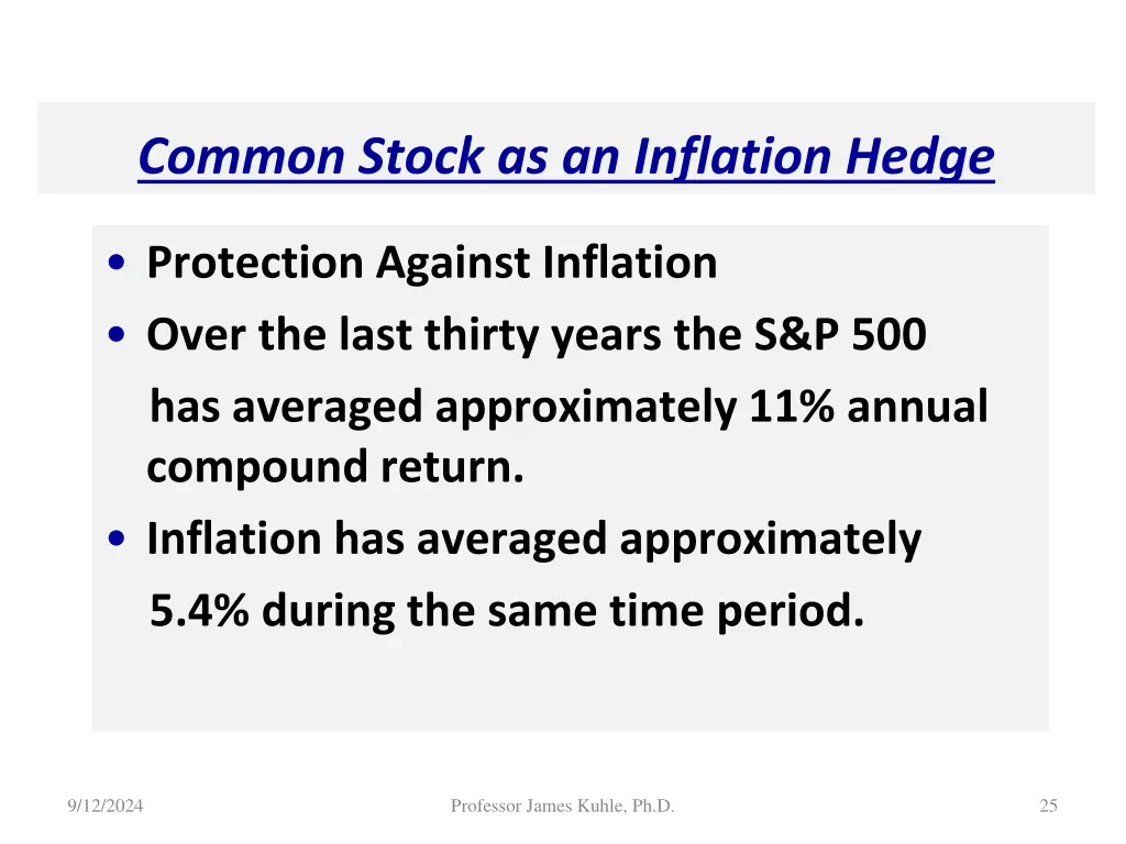 common stock as an inflation hedge 3