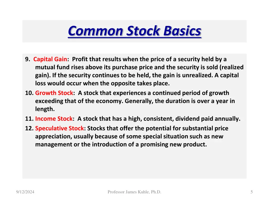 common stock basics 4