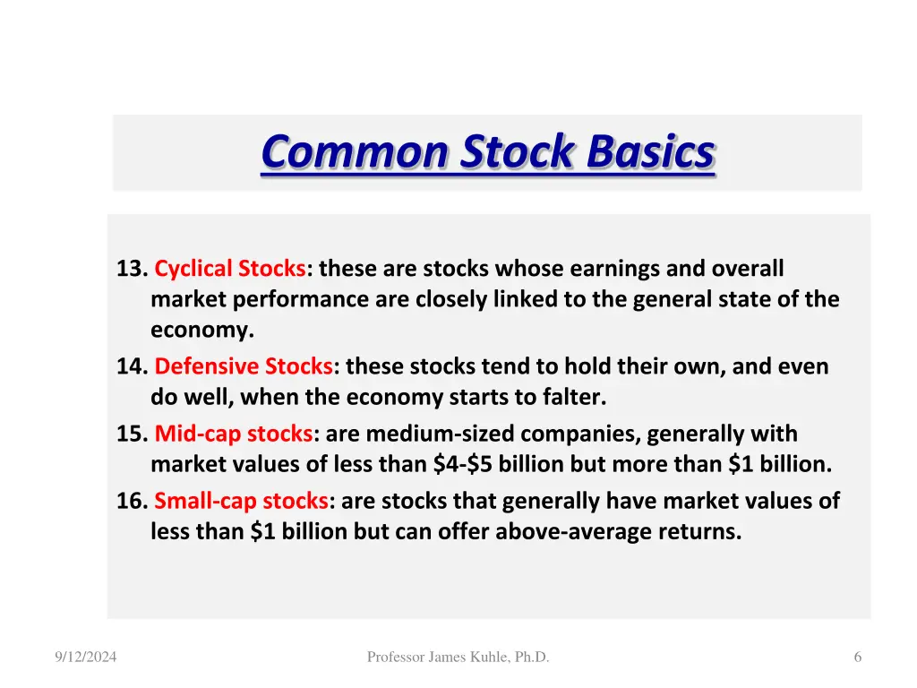 common stock basics 5