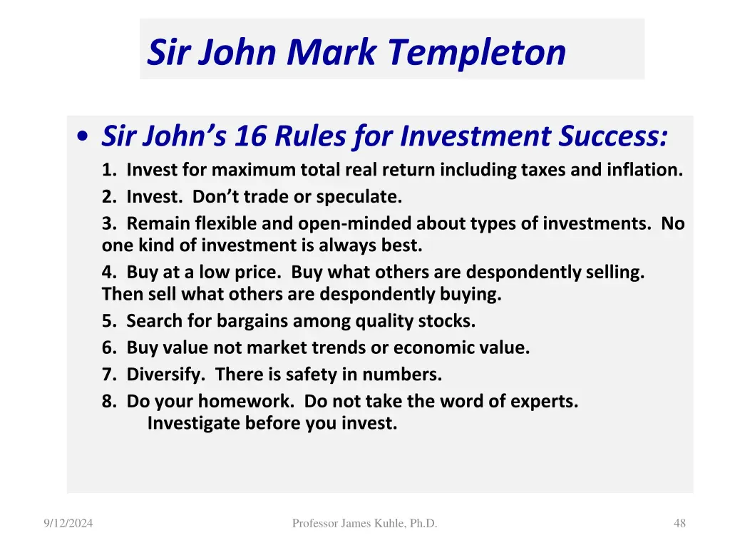 sir john mark templeton