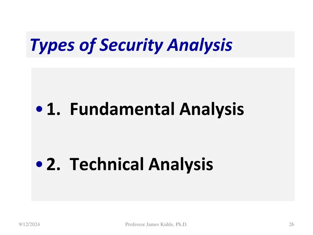 types of security analysis