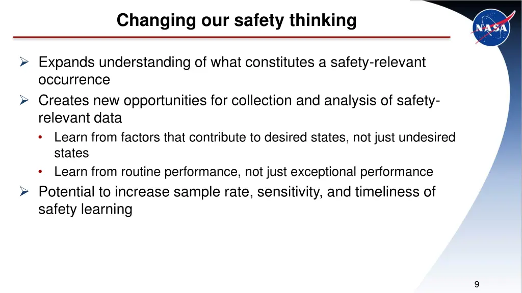changing our safety thinking