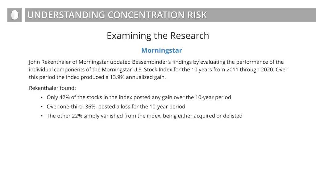 understanding concentration risk 11