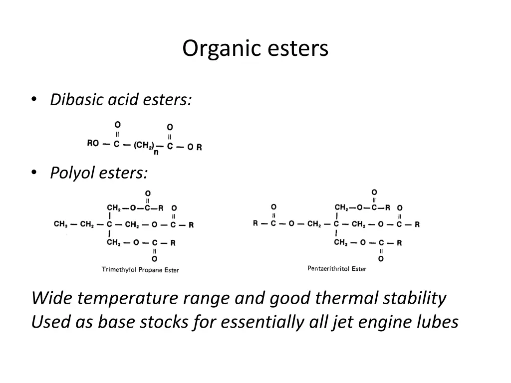 organic esters