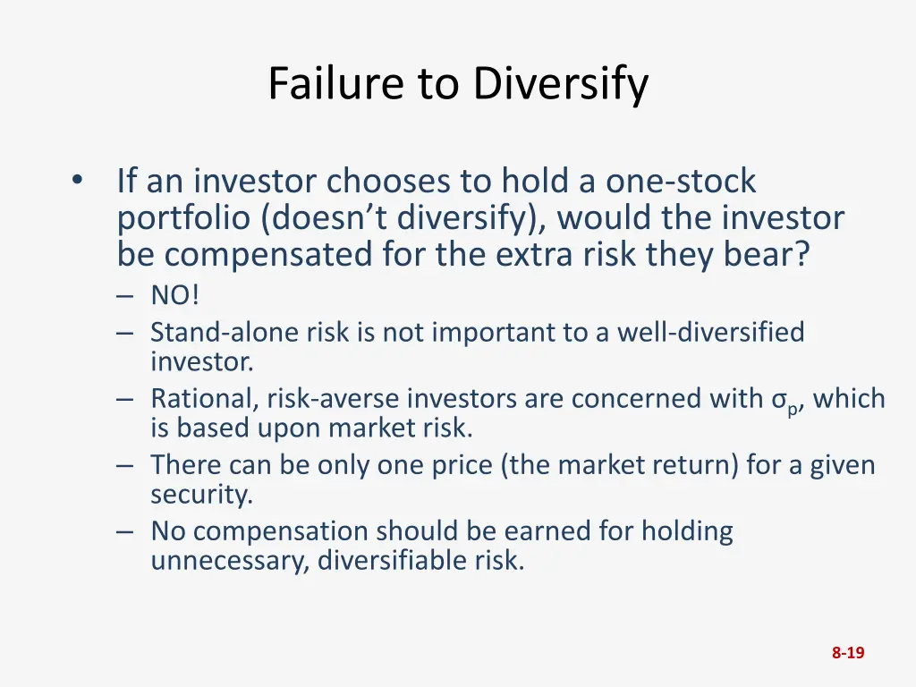 failure to diversify