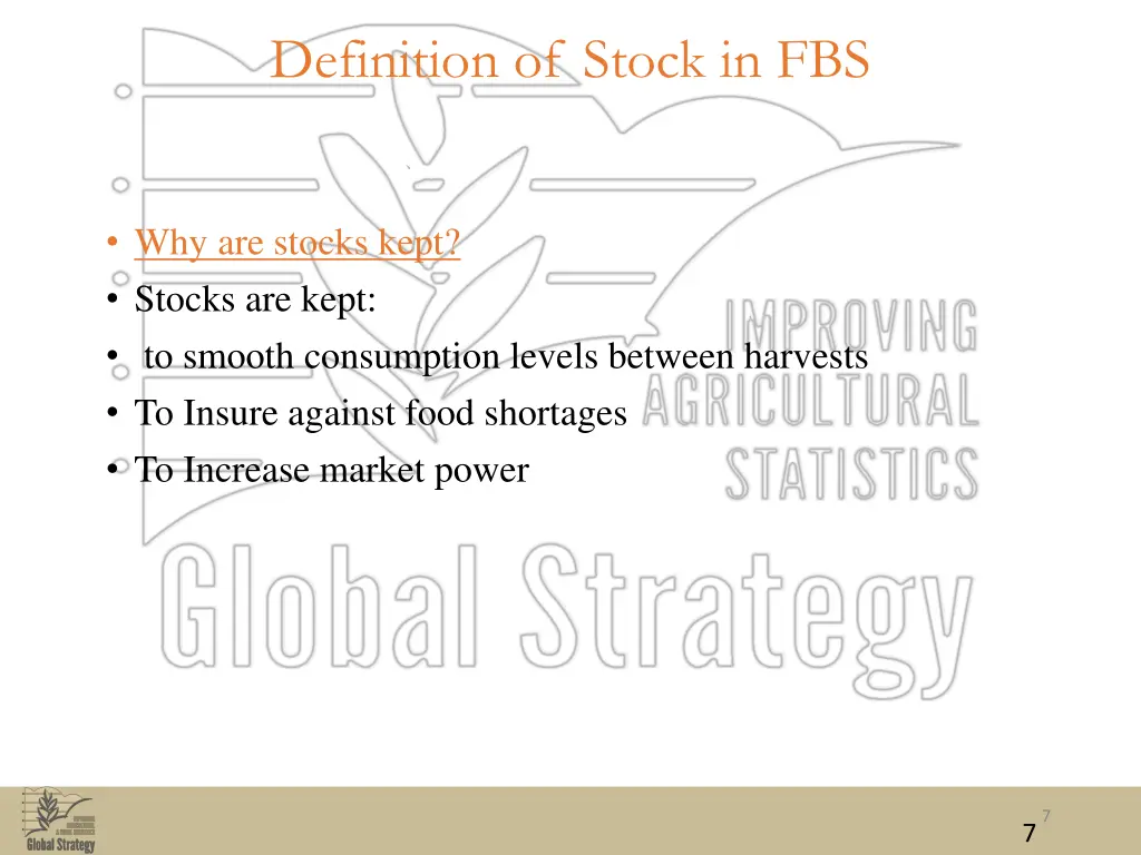 definition of stock in fbs 2