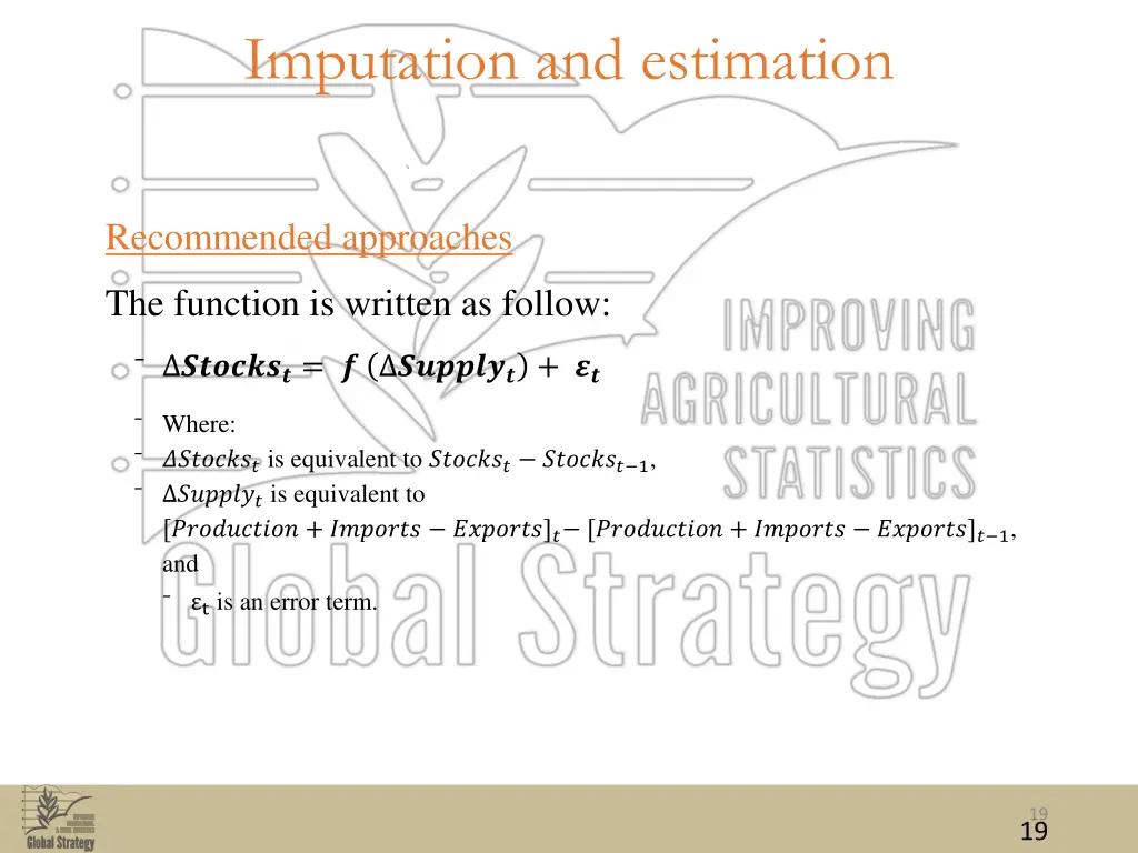 imputation and estimation 3