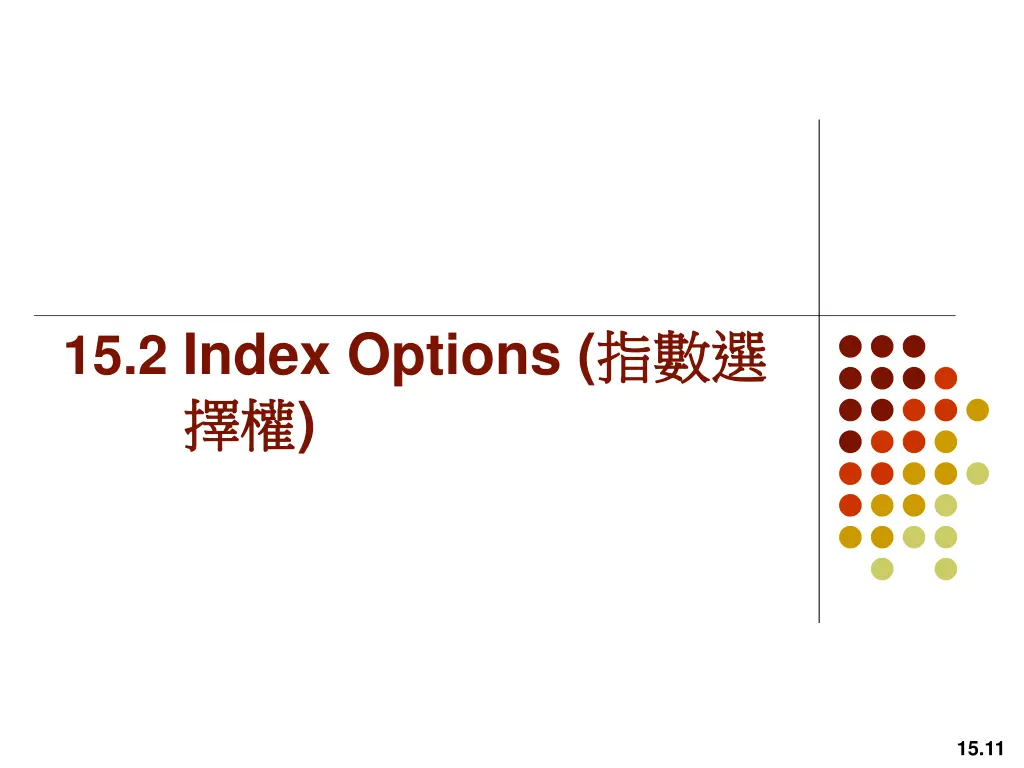 15 2 index options