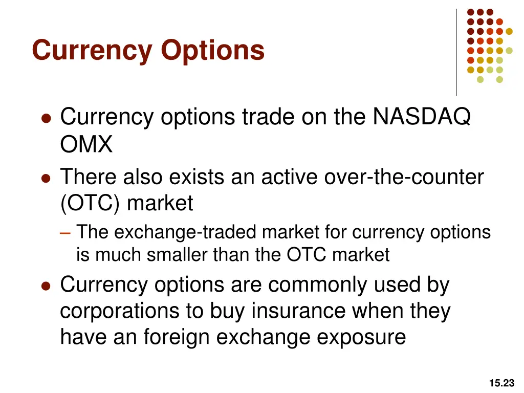 currency options 1