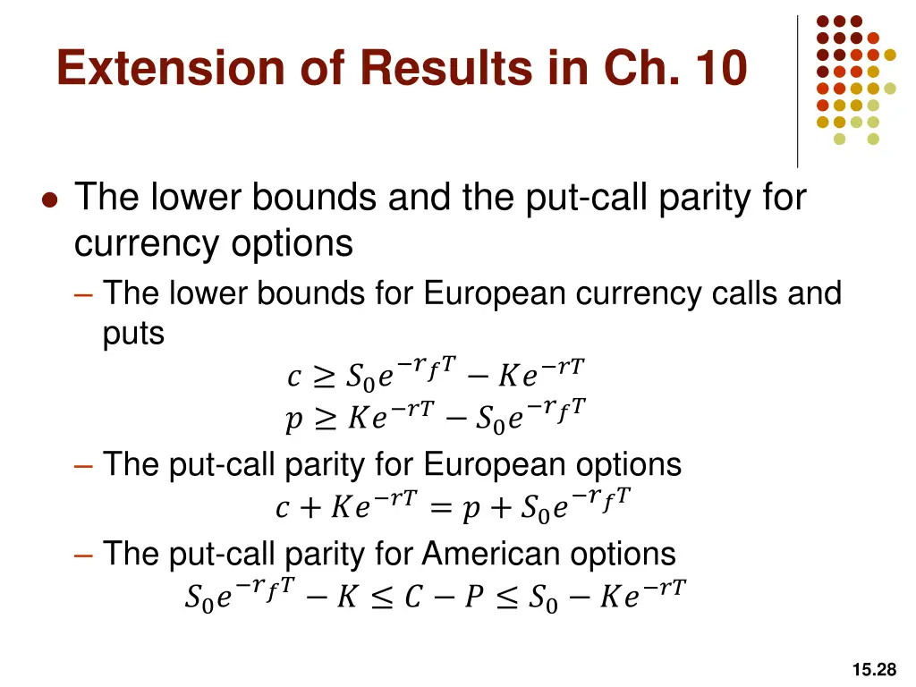 extension of results in ch 10 1