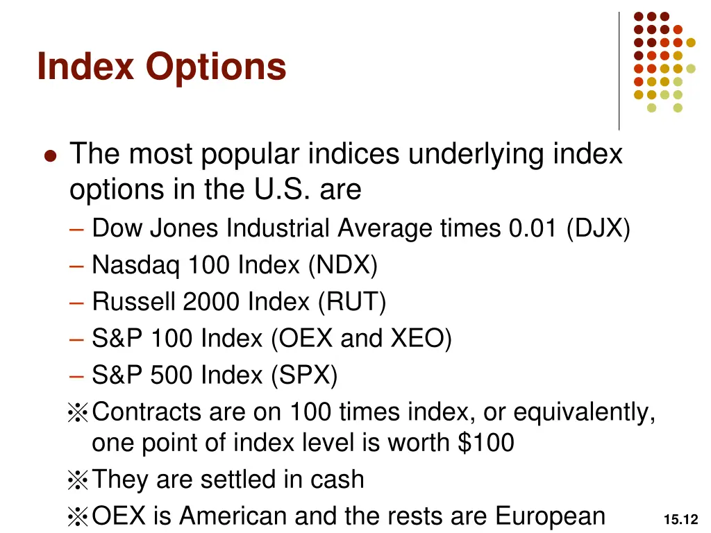 index options