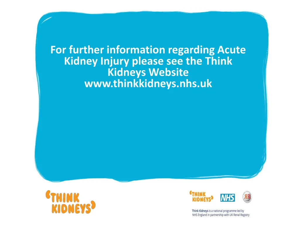 for further information regarding acute kidney