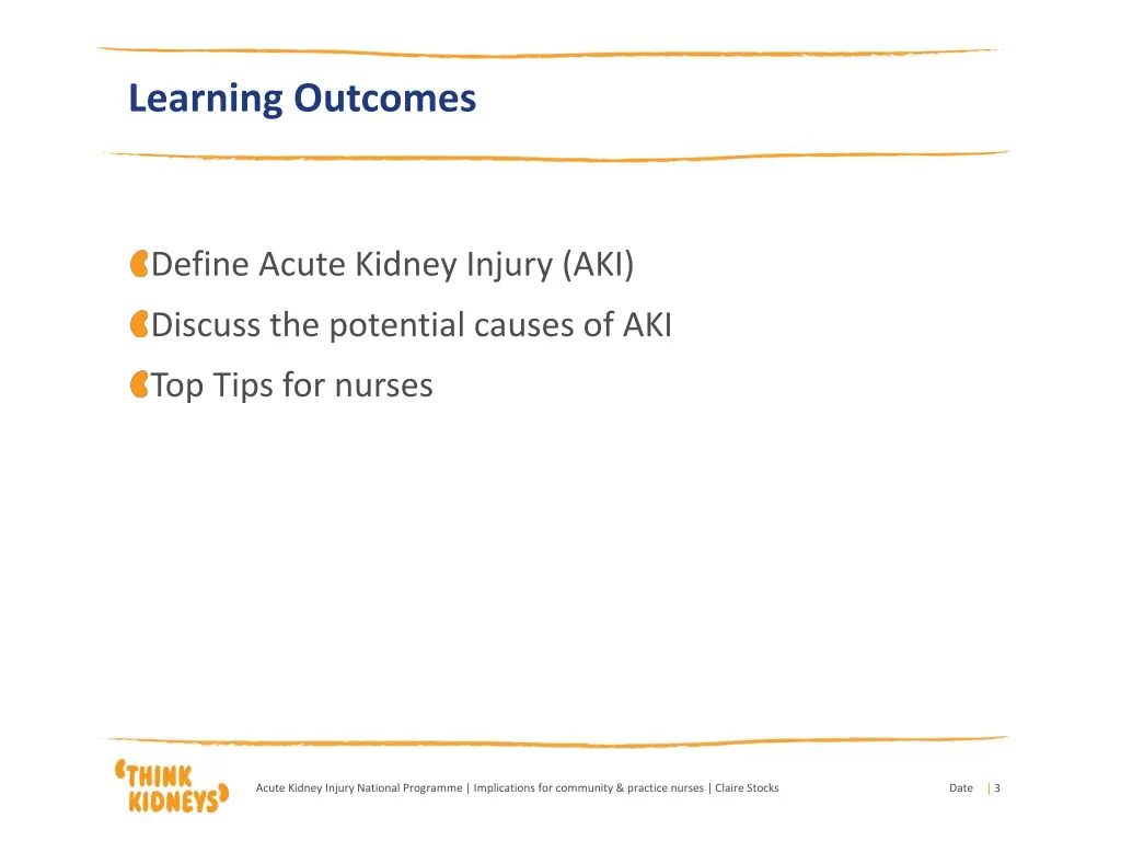 learning outcomes