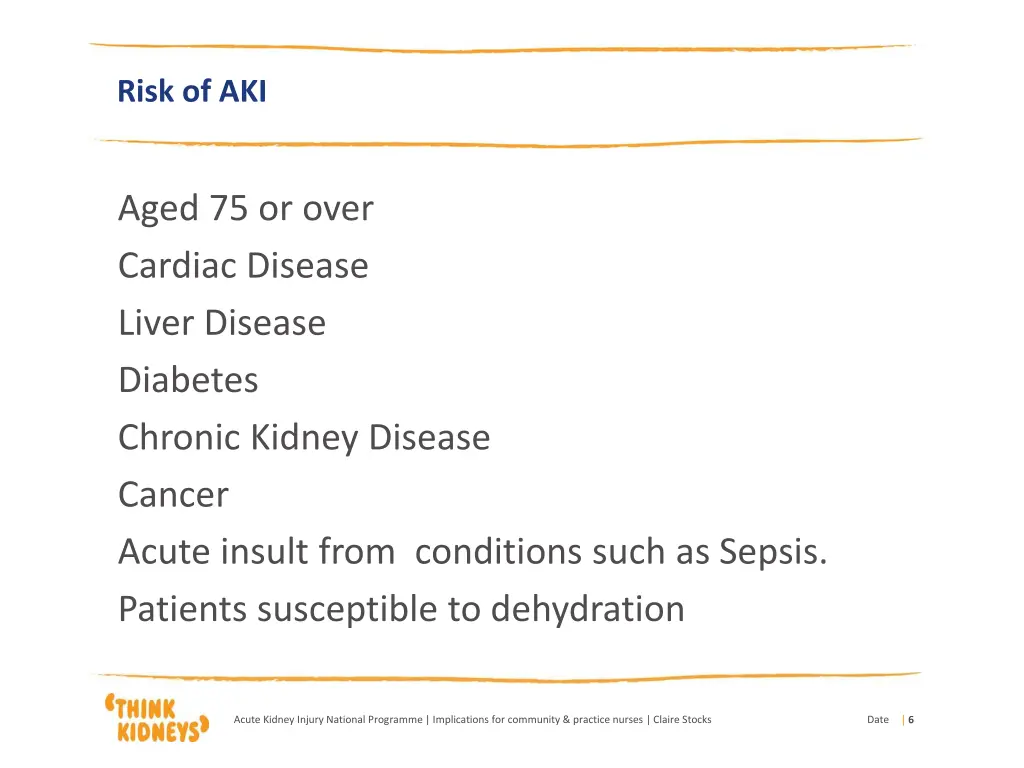 risk of aki