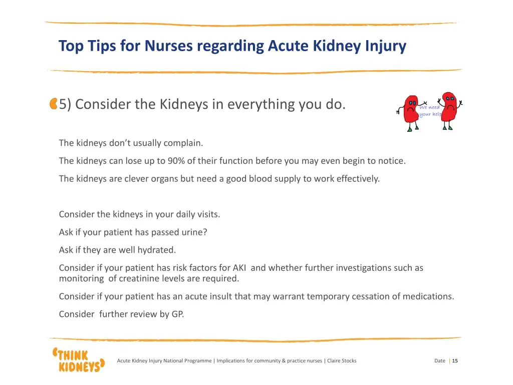 top tips for nurses regarding acute kidney injury 4