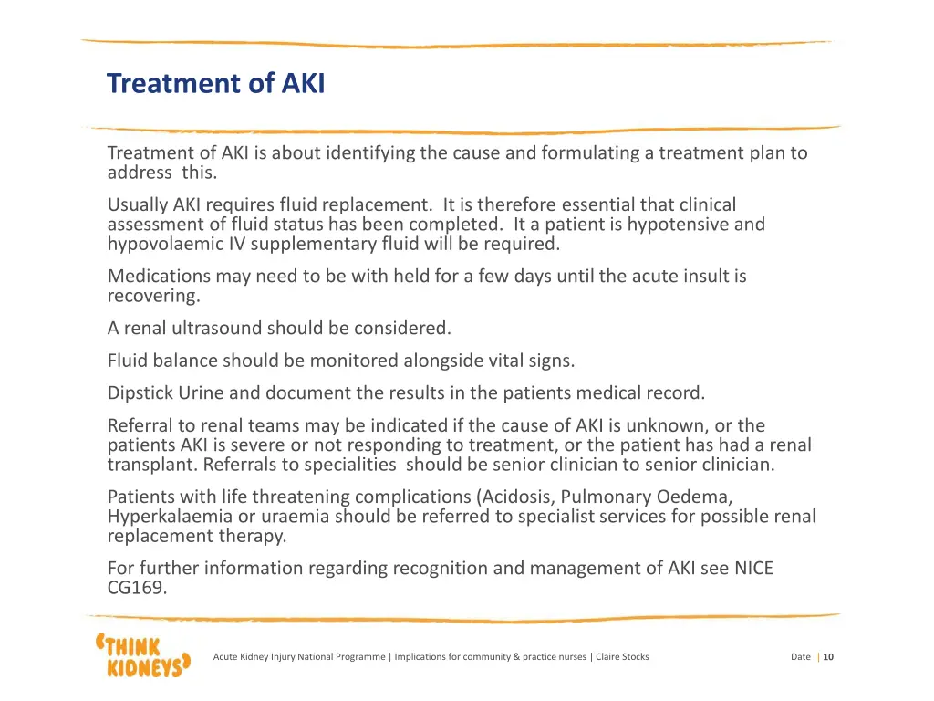 treatment of aki