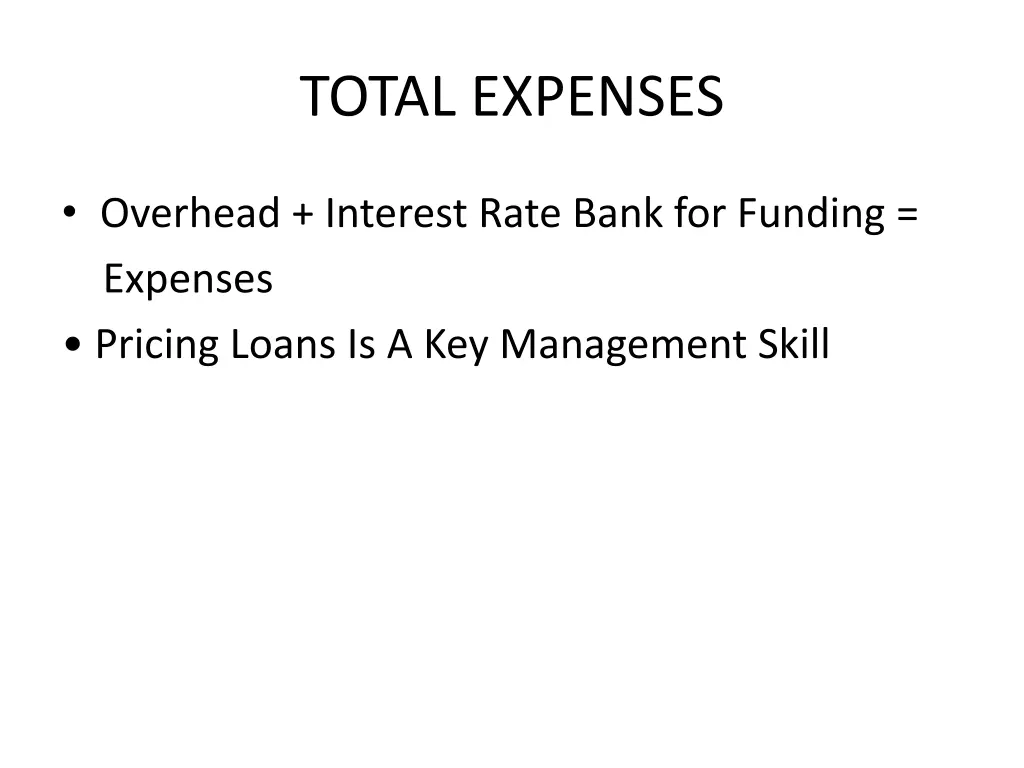 total expenses