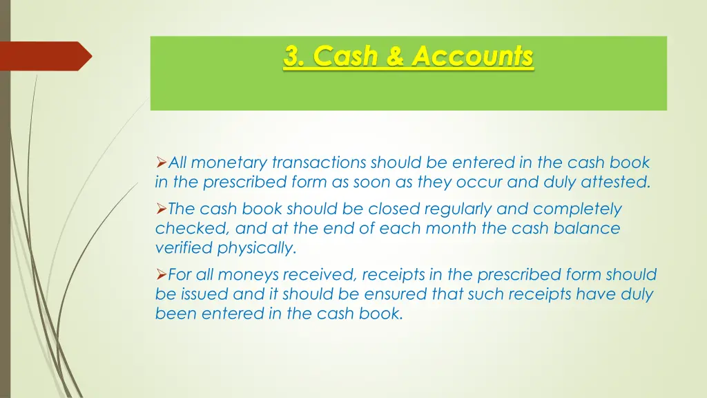 3 cash accounts