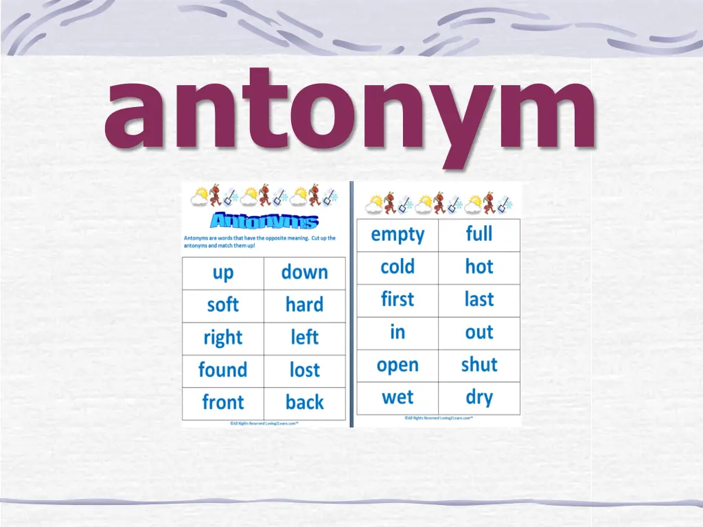 antonym