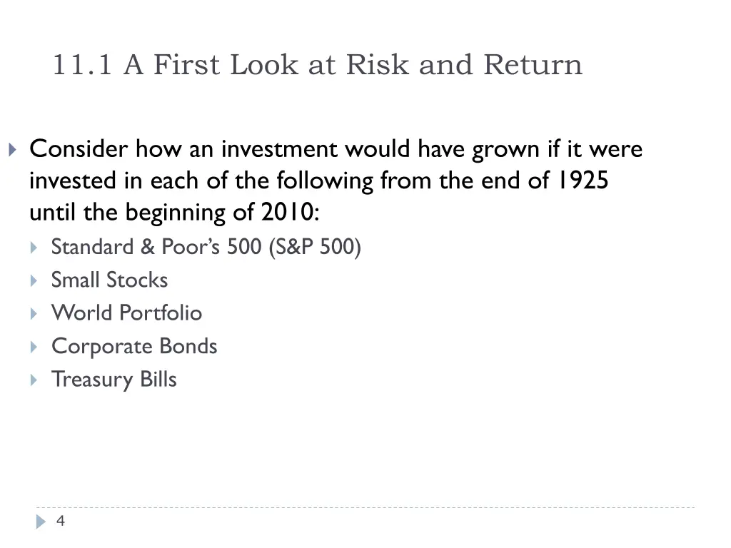 11 1 a first look at risk and return