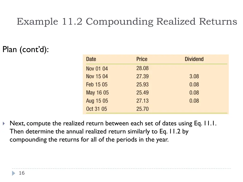 example 11 2 compounding realized returns 1