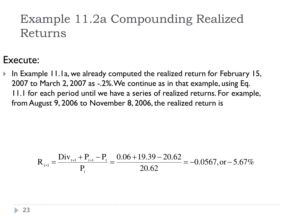 example 11 2a compounding realized returns 2