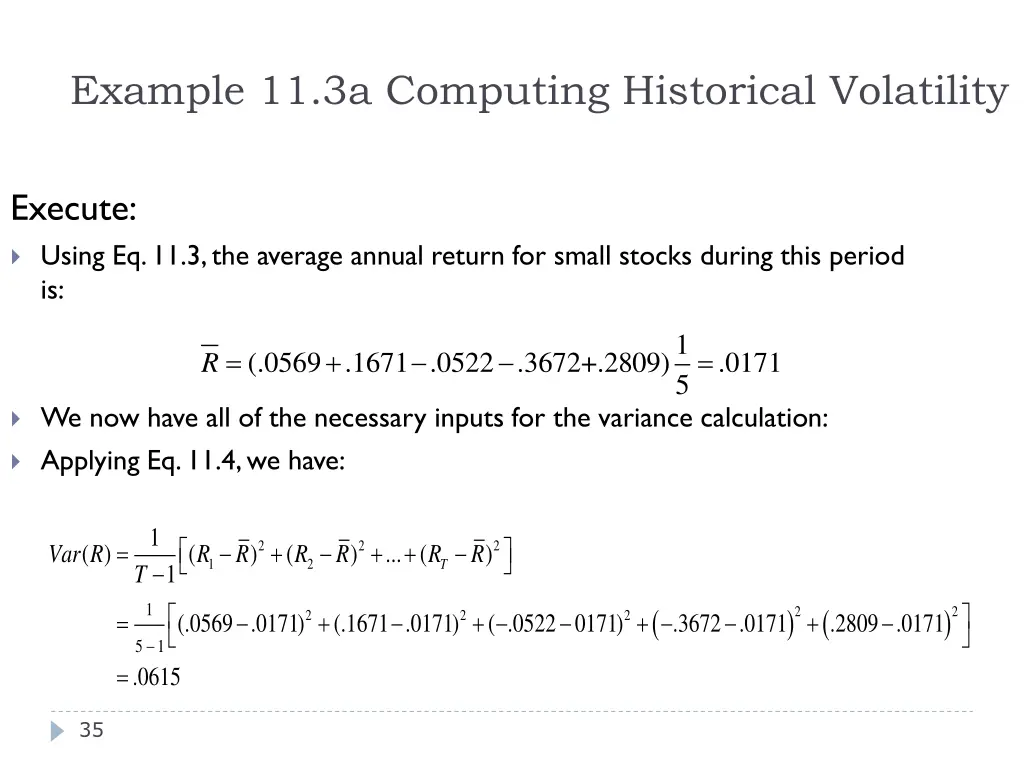 example 11 3a computing historical volatility 2