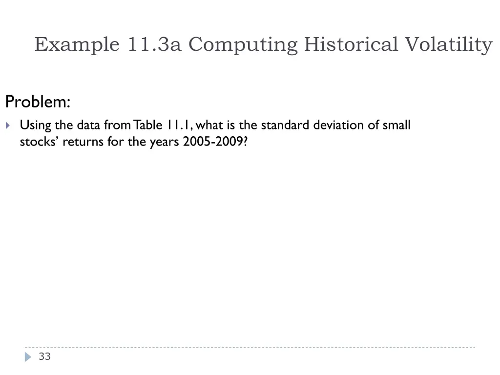 example 11 3a computing historical volatility