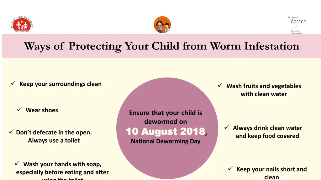 ways of protecting your child from worm