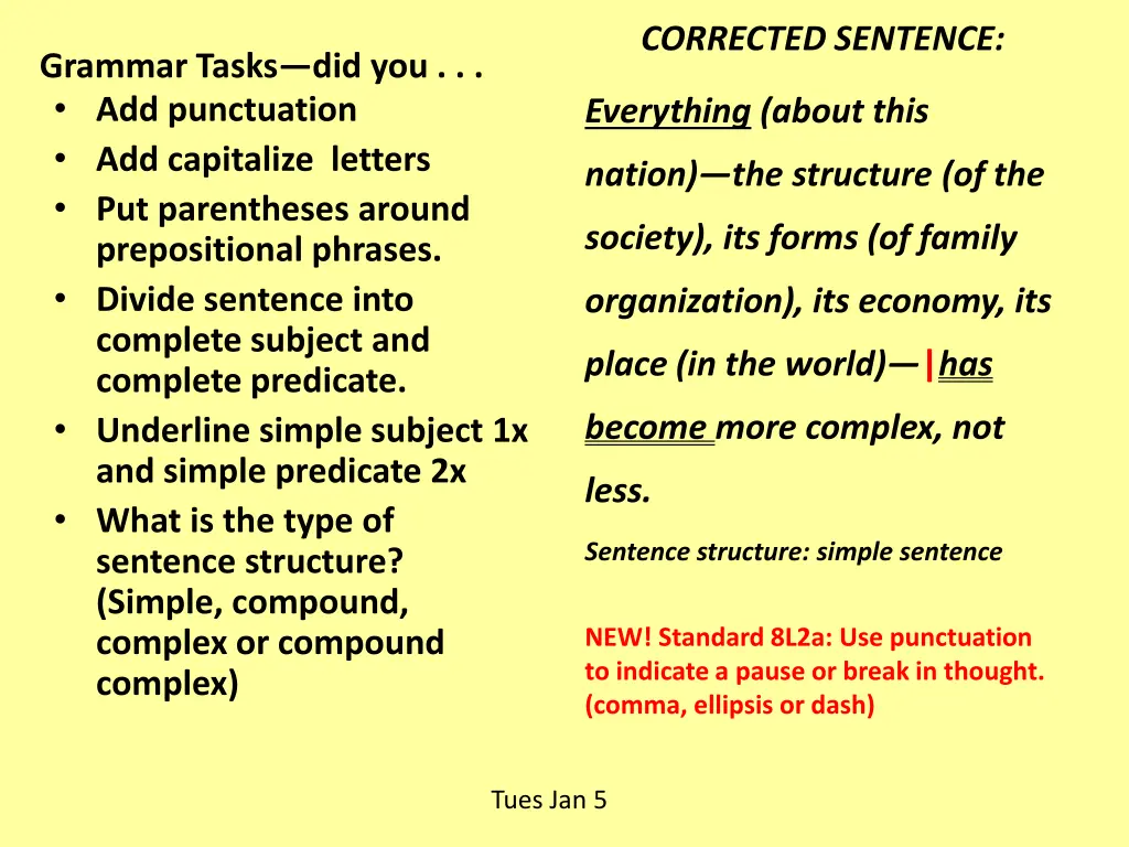 corrected sentence