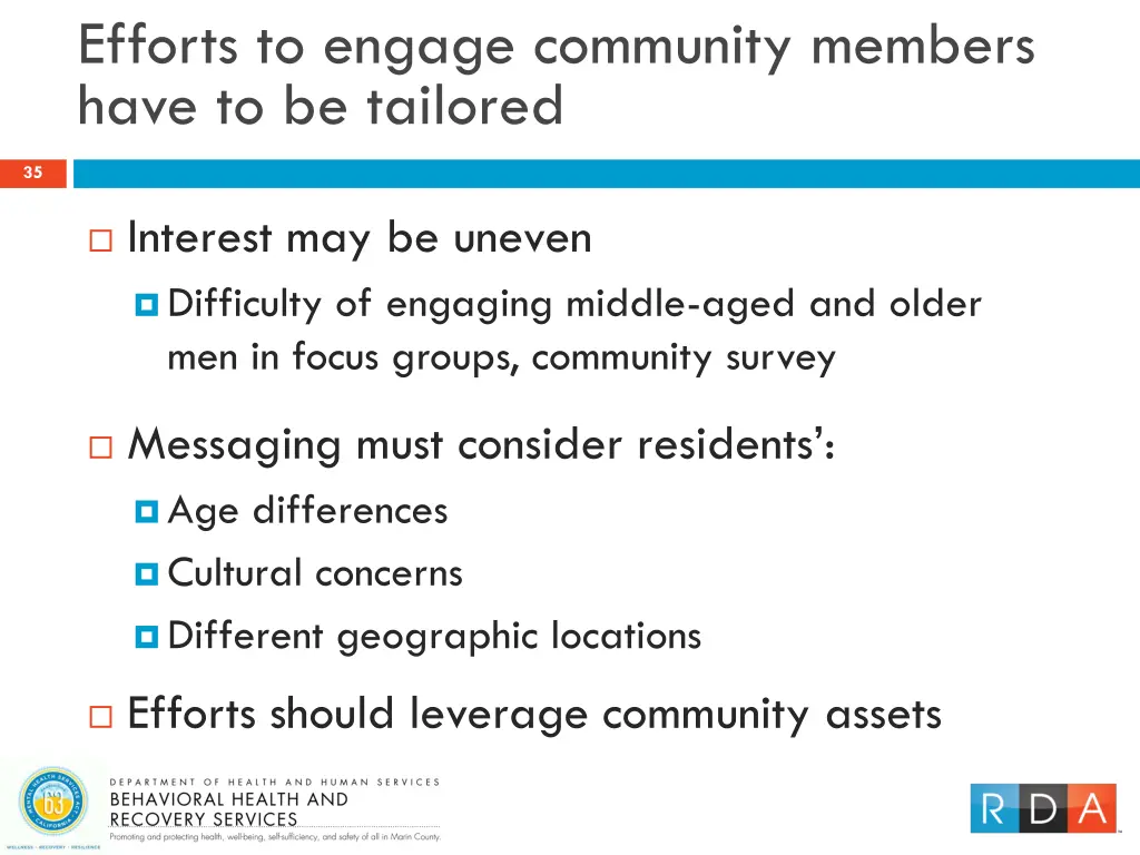 efforts to engage community members have