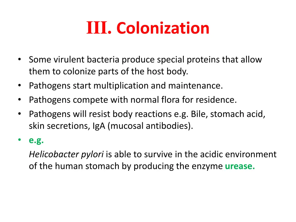 iii colonization