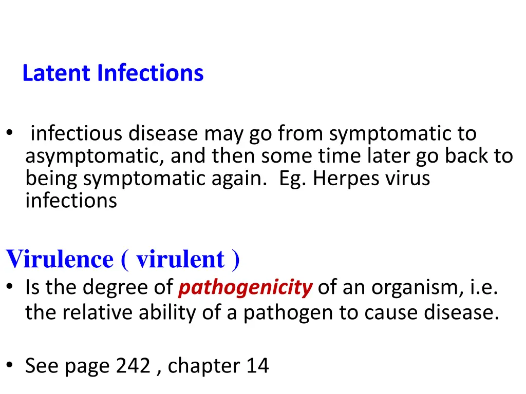 latent infections